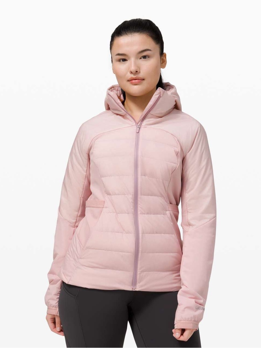 Lululemon ‘Down For It All’ Goose Down Puffer Jacket, Porcelain Pink, Size 6
